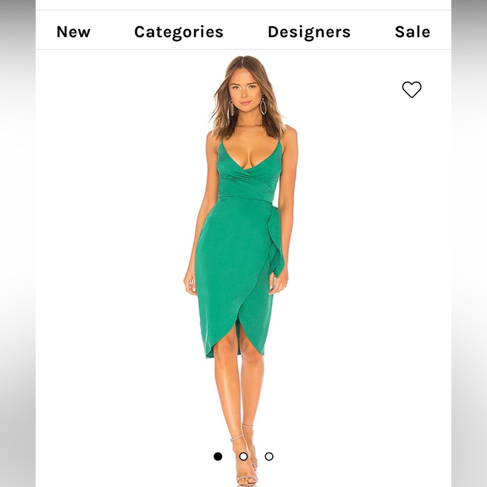 LOVERS + FRIENDS GREEN MIDI DRESS